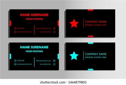 clean and modern business card templaate.