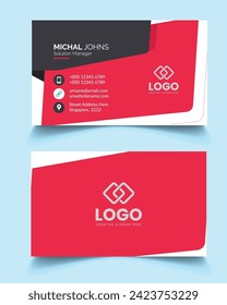 Clean and modern business card template