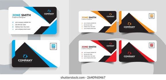 Clean and Modern Business Card Template for Corporate Identity