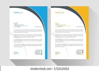 clean modern business letterhead template | vector illustration. 