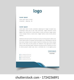Clean And Modern Business Style Letterhead Design, Corporate and Abstract Template. eps10