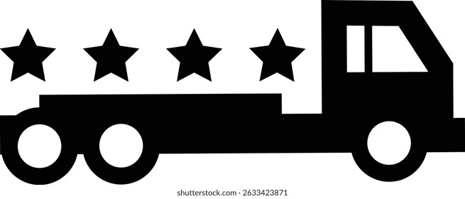 Clean and modern car shipping icon in outline style, representing auto transport, vehicle delivery, car logistics, and freight shipping services.