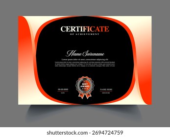 idea de concepto de diseño de certificado moderno limpio