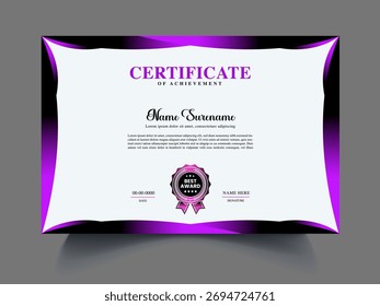clean modern Certificate  design concept idea