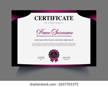 Clean modern Certificate design template