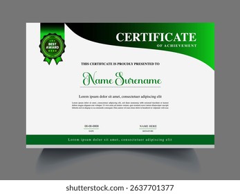 Clean modern Certificate design template