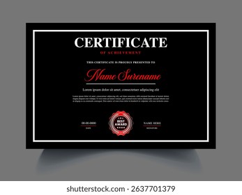 Clean modern Certificate design template