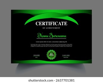 Clean modern Certificate design template