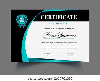 Clean modern Certificate design template