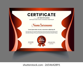 Plantilla de diseño de certificado moderno limpio