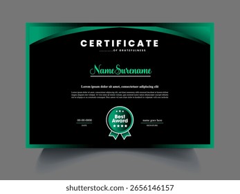 Plantilla de diseño de certificado moderno limpio