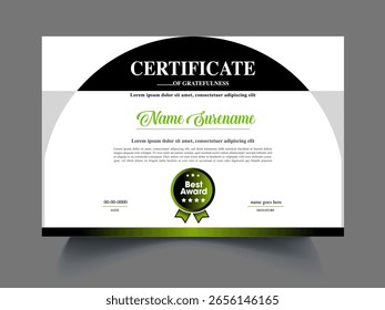 Modelo de design de certificado moderno limpo