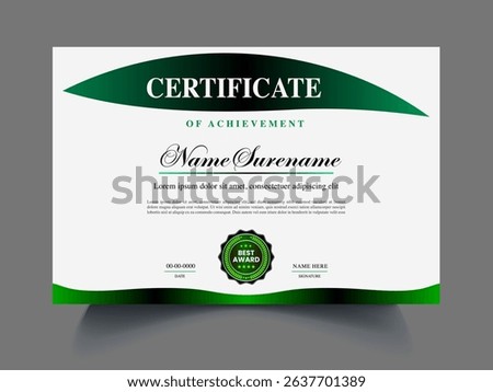 Clean modern Certificate design template