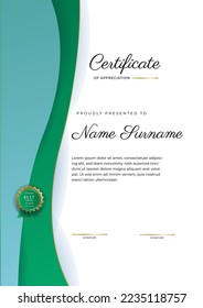 Diseño de plantillas de certificados limpias y modernas con elementos abstractos de decoración de vectores