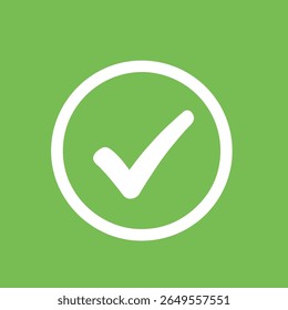 Clean and modern CheckMark vector icon perfect for approval, success, or confirmation. Scalable and editable for use in apps, websites, and business designs. Simple and versatile design.