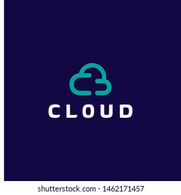clean and modern cloud logo design vector icon illustration inspiration