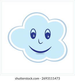 Una Ilustración vectorial de nube limpia y moderna.