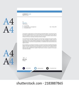 Clean Modern Company Business Letterhead Design