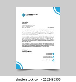Clean and Modern Corporate Business Letterhead Design Template.