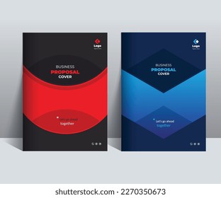 Clean and Modern Corporate Business Proposal Cover Design Template adept for Multipurpose Projects 