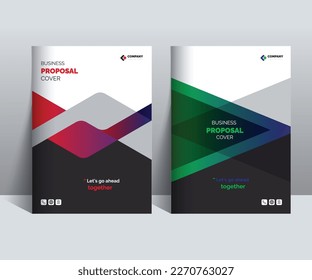 Plantilla de diseño de portada de propuesta empresarial limpia y moderna para proyectos multipropósito