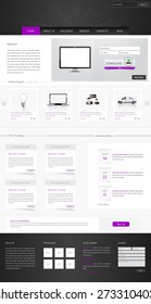 Clean Modern Corporate Website Template Design Vector Eps 10 Illustration
