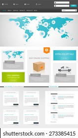 Clean Modern Corporate Website Template Design Vector Eps 10 Illustration