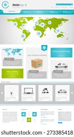 Clean Modern Corporate Website Template Design Vector Eps 10 Illustration
