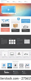 Clean Modern Corporate Website Template Design Vector Eps 10 Illustration