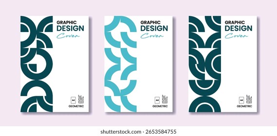 Diseño de portada moderno y limpio con Formas geométricas abstractas, ideal para la marca, el informe anual y el cartel