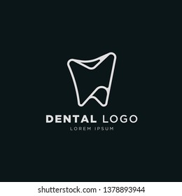 clean modern dental logo template