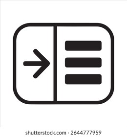 Un diseño limpio y moderno de un menú de barra lateral deslizante, perfecto para interfaces de Sitio web o App. El diseño utiliza un diseño simple y funcional con una jerarquía visual clara y es fácilmente personalizable.