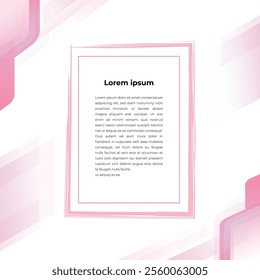 a clean, modern design with a white background, accented by soft pink, abstract shapes.