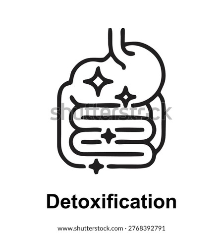 Clean and modern detoxification icon representing the body’s natural cleansing and toxin removal process. Ideal for health, wellness, and medical-related designs.
