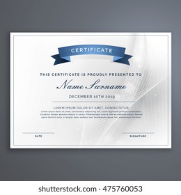 clean and modern diploma certificate template