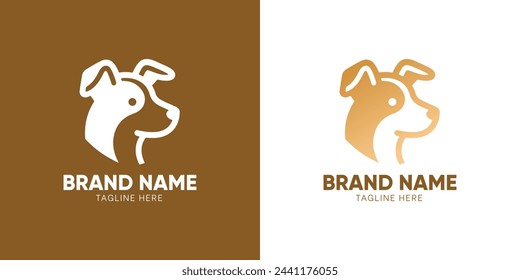 Clean and modern dog silhouette logo in a minimalist design.