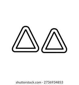 Clean and modern double triangle logo design in black and white, ideal for branding, corporate identity, and minimalist graphic projects.