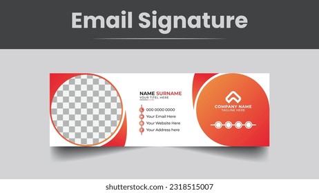 clean modern email signature template design