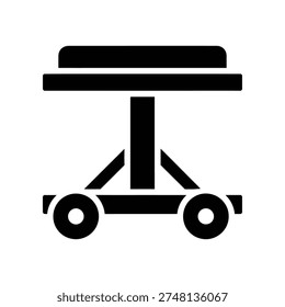 Clean and modern flat design forklift symbol, perfect for logistics, warehouse, and industrial use with transparent background.