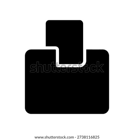 Clean and modern flat design USB flash drive symbol with sharp edges, ideal for tech, data, and digital storage concepts.