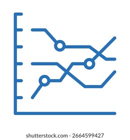 Um ícone de UI e UX limpo, moderno e de estilo plano focado em negócios e marketing, alimentado por design inteligente e clareza estratégica