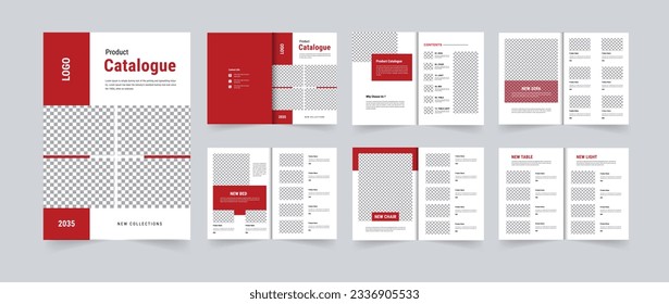 Clean and modern furniture catalog brochure design template A4 Size