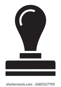 Um design de selo geométrico limpo e moderno com um selo de aprovação em um estilo de silhueta distintivo.