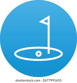 Ein sauberes, modernes Golf-Icon-Set mit verschiedenen Symbolen und Elementen rund um den Sport, perfekt für Websites, Apps und Printmaterialien.