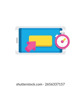 Um design gráfico limpo e moderno com elementos relacionados com tempo e acesso, adequado para interfaces digitais ou aplicações de marca.