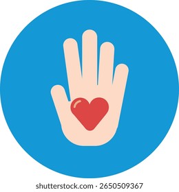 A clean, modern graphic featuring a solitary figure in a minimalist, flat design style, conveying concepts of giving, support, or individual action.