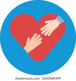 Um gráfico limpo e moderno com um símbolo de coração estilizado, representando compartilhamento, conexão e afeto. Este design minimalista é versátil para várias necessidades de comunicação e branding.