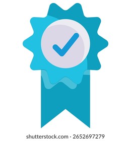 Um gráfico limpo e moderno que representa uma garantia ou selo de aprovação. Este design versátil é adequado para várias certificações e endossos de negócios, produtos ou serviços.