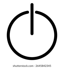 Um gráfico limpo e moderno representa o símbolo universal do poder. Use-o para ilustrar conceitos de tecnologia, energia, controle e estados de ativação ou desativação em seus designs.