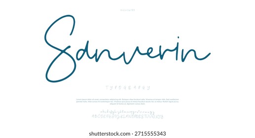 Clean and modern handwritten script font with a fresh and creative look.